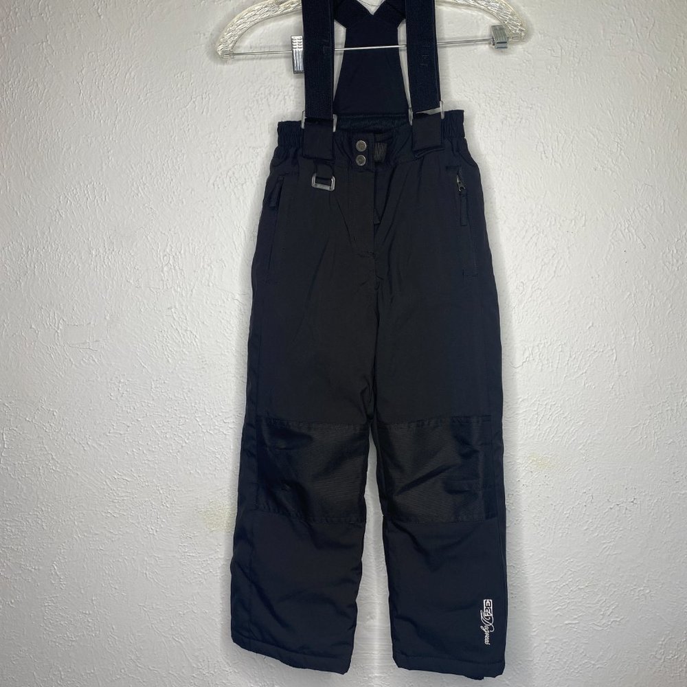 Weatherproof 32 degrees, kids winter ski/snow pants size XS 5/6 in black.